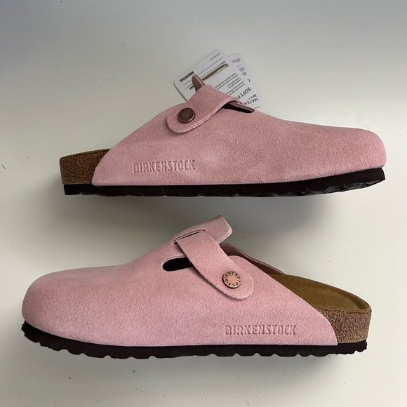 Pink Suede Boston Birkenstocks Clogs - EU 38 - Picture 2 of 6